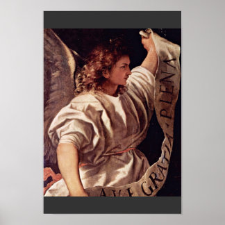 Annunciation Angel By Tizian (Best Quality) Poster