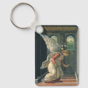 Annunciation (angel detail) by Sandro Botticelli Key Ring