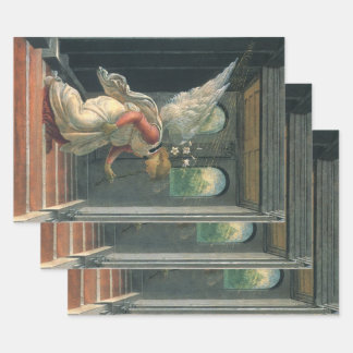Annunciation (angel detail) by Sandro Botticelli Wrapping Paper Sheet