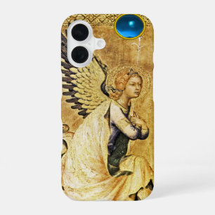 ANNUNCIATION ANGEL IN GOLD AND BLUE,Parchment iPhone 16 Case