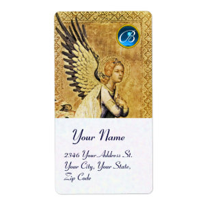 ANNUNCIATION ANGEL MONOGRAM ,Blue  Sapphire