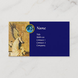 ANNUNCIATION ANGEL MONOGRAM, Blue Sapphire Business Card