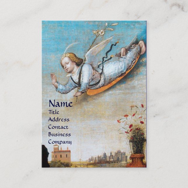 ANNUNCIATION ANGEL MONOGRAM BUSINESS CARD (Front)