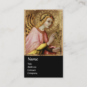 ANNUNCIATION ANGEL MONOGRAM, Red Ruby Business Card