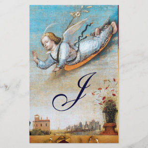 ANNUNCIATION ANGEL MONOGRAM STATIONERY