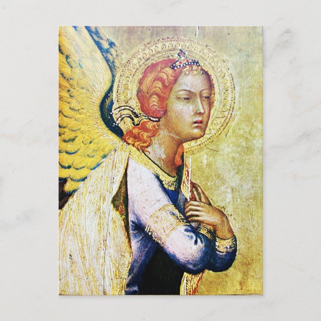 ANNUNCIATION ANGEL Parchment Postcard (Front)