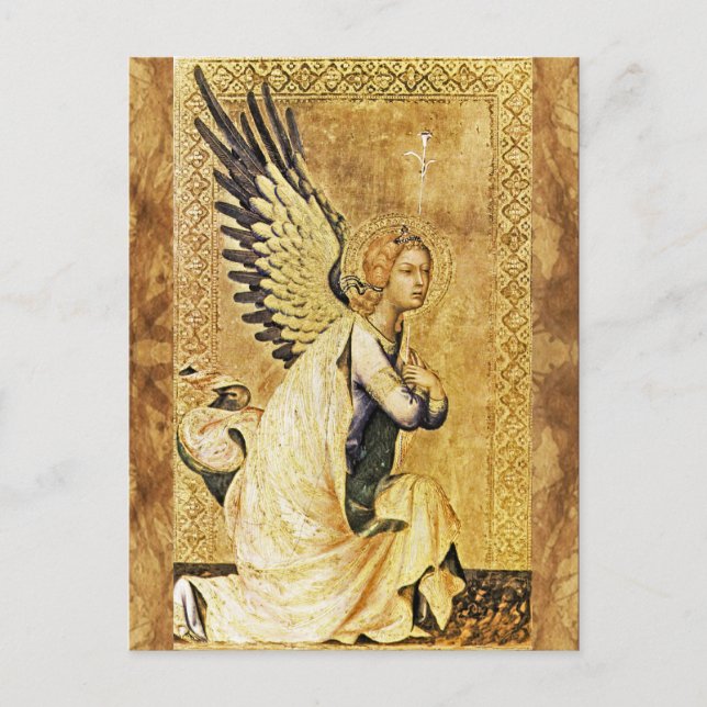 ANNUNCIATION ANGEL Parchment Postcard (Front)