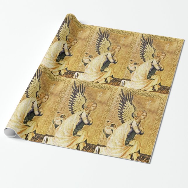 ANNUNCIATION ANGEL WRAPPING PAPER (Unrolled)