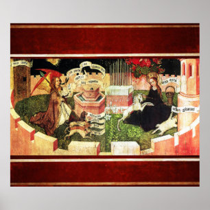 ANNUNCIATION AS THE MYSTICAL HUNT OF UNICORN POSTER