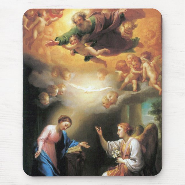 Annunciation by Anton Raphael Mengs Mouse Mat (Front)