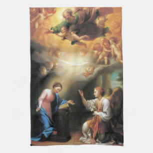 Annunciation by Anton Raphael Mengs Tea Towel