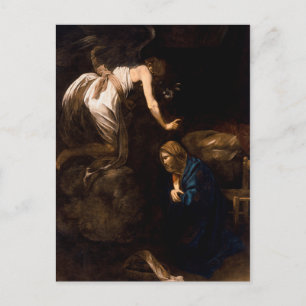 Annunciation by Caravaggio (1608) Postcard