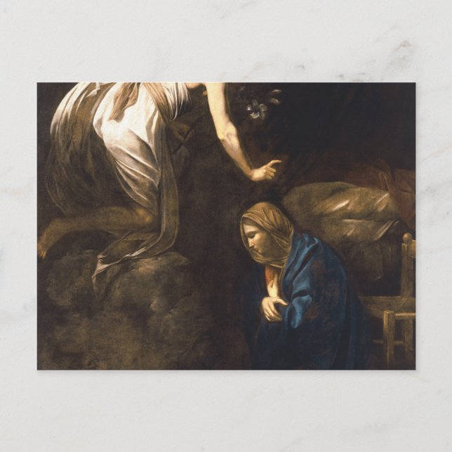 Annunciation By Caravaggio Postcard (Front)
