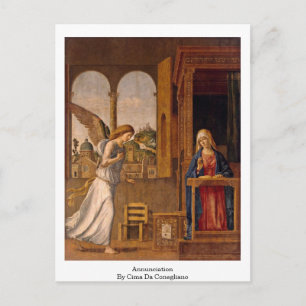 Annunciation By Cima Da Conegliano Postcard