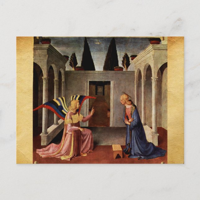 ANNUNCIATION by FRA ANGELICO Christmas Holiday Pos Postcard (Front)