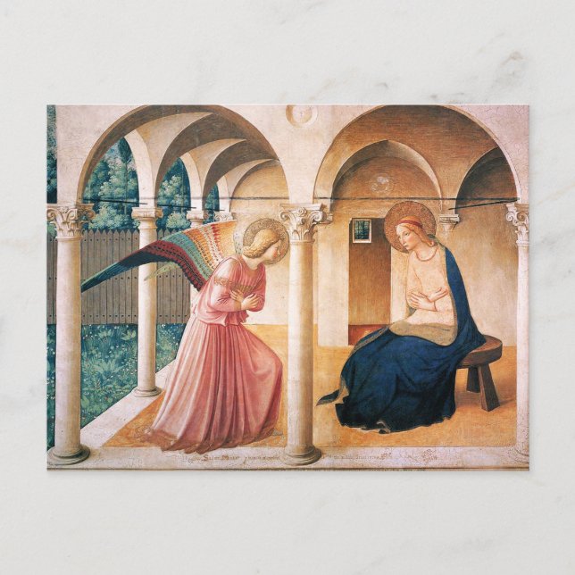 ANNUNCIATION by FRA ANGELICO Christmas Holiday Postcard (Front)