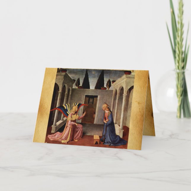 ANNUNCIATION by FRA ANGELICO Old Irish Blessing Card (Front)