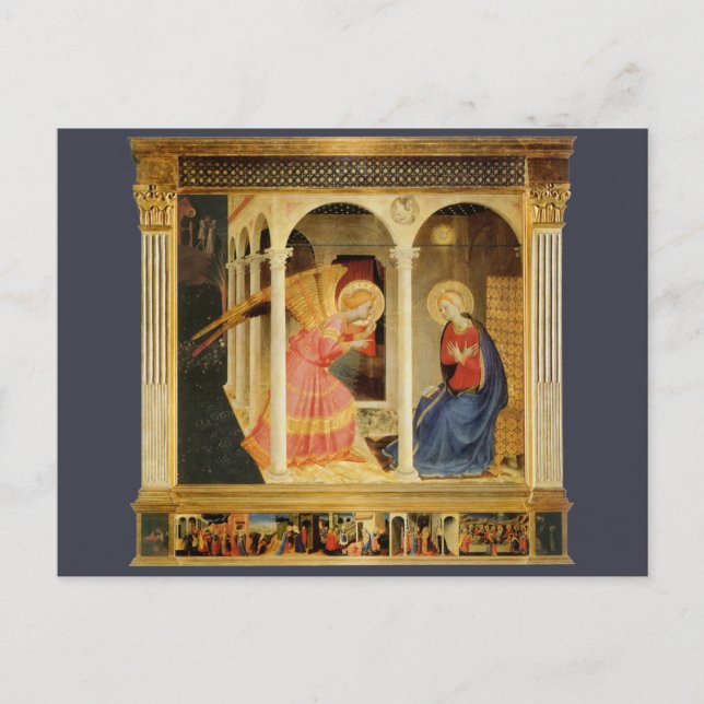 Annunciation by Fra Angelico, Renaissance Fine Art Postcard (Front)