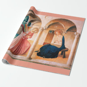 ANNUNCIATION by Fra Beato Angelico Christmas Wrapp Wrapping Paper