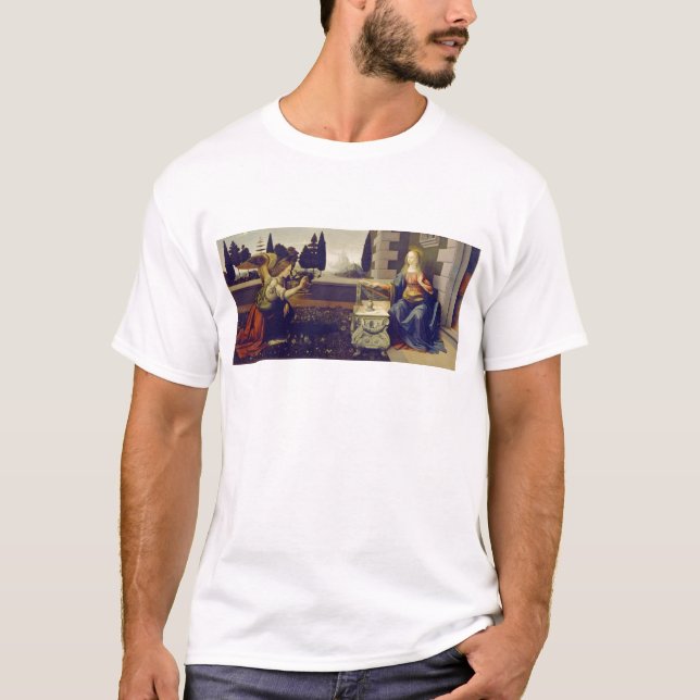 Annunciation by Leonardo Da Vinci T-Shirt (Front)
