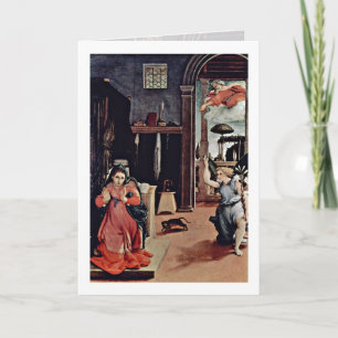 Annunciation By Lorenzo Lotto Card