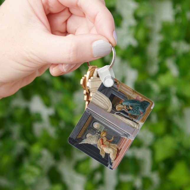 Annunciation by Sandro Botticelli Key Ring (Hand)