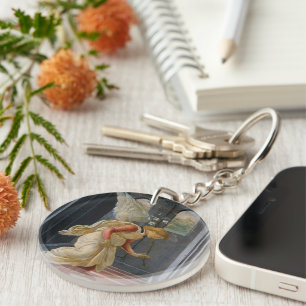 Annunciation by Sandro Botticelli Key Ring