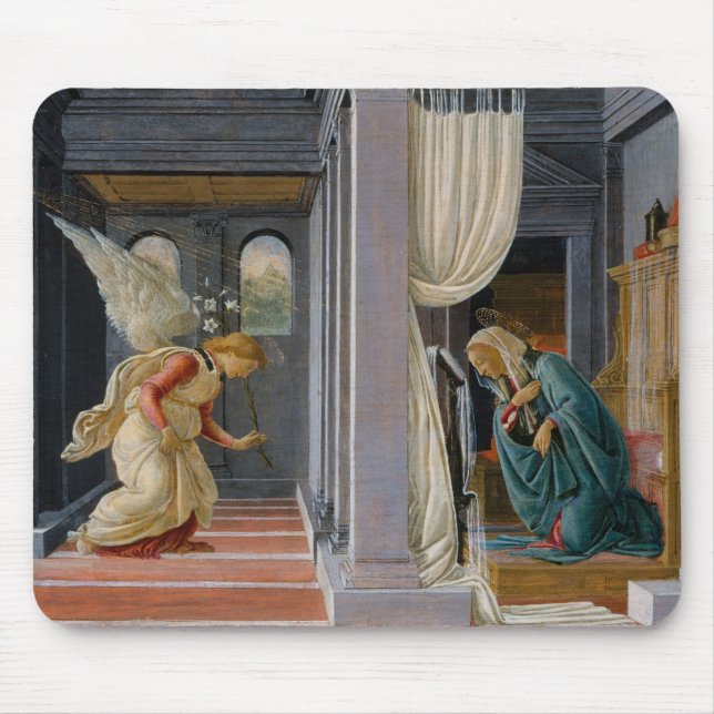 Annunciation by Sandro Botticelli Mouse Mat (Front)