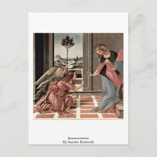 Annunciation By Sandro Botticelli Postcard