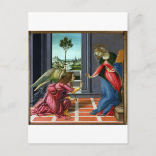 Annunciation by Sandro Botticelli Postcard