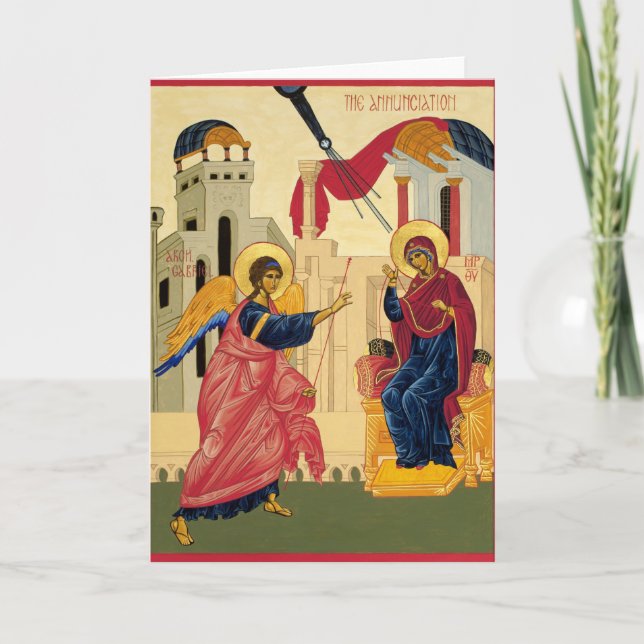 Annunciation Icon Greeting Card (Front)