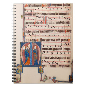 Annunciation Mediaeval Illuminated Manuscript Notebook
