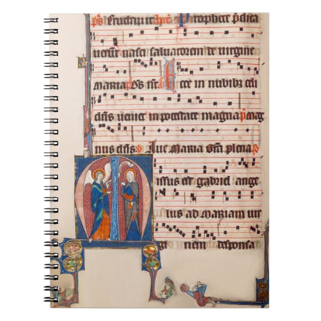 Annunciation Mediaeval Illuminated Manuscript Notebook (Front)