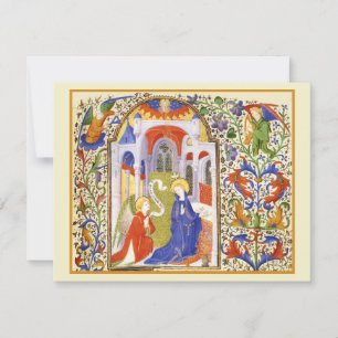 Annunciation mediaeval illumination card