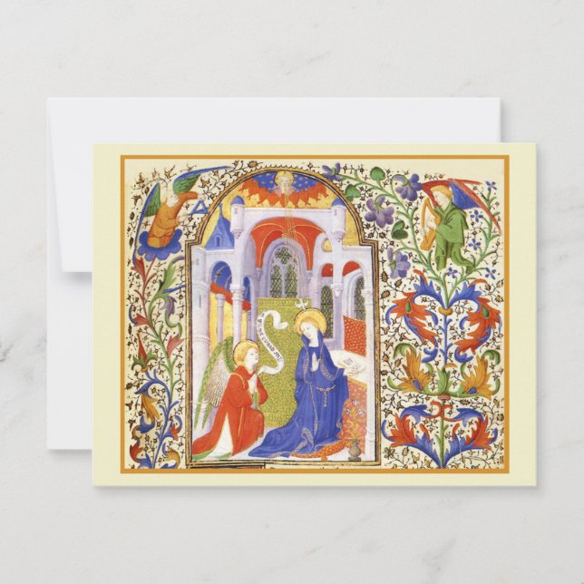Annunciation mediaeval illumination card (Front)