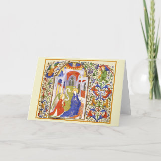 Annunciation mediaeval illumination note card