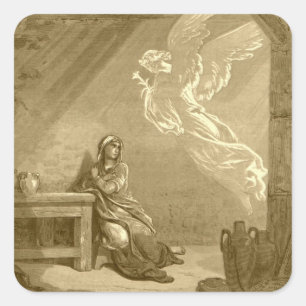 Annunciation of Blessed Virgin Mary Square Sticker