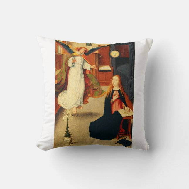 Annunciation of Virgin Mary by Gerard David Cushion (Front)