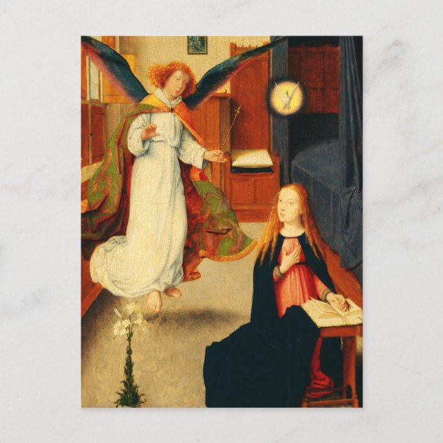 Annunciation of Virgin Mary by Gerard David Postcard (Front)