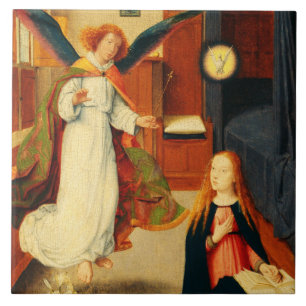Annunciation of Virgin Mary by Gerard David Tile