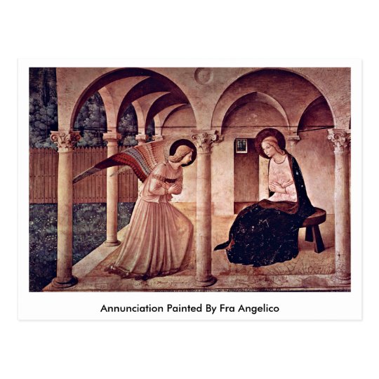 Annunciation Painted By Fra Angelico Postcard