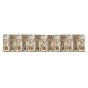 Annunciation ,Saint Emidius and an UFO by Crivelli Short Table Runner