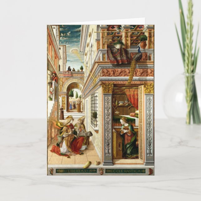 Annunciation ,Saint Emidius and an UFO Holiday Card (Front)