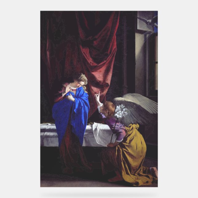 Annunciation to the Blessed Virgin Mary by Orazio  Acrylic Sign (Front)