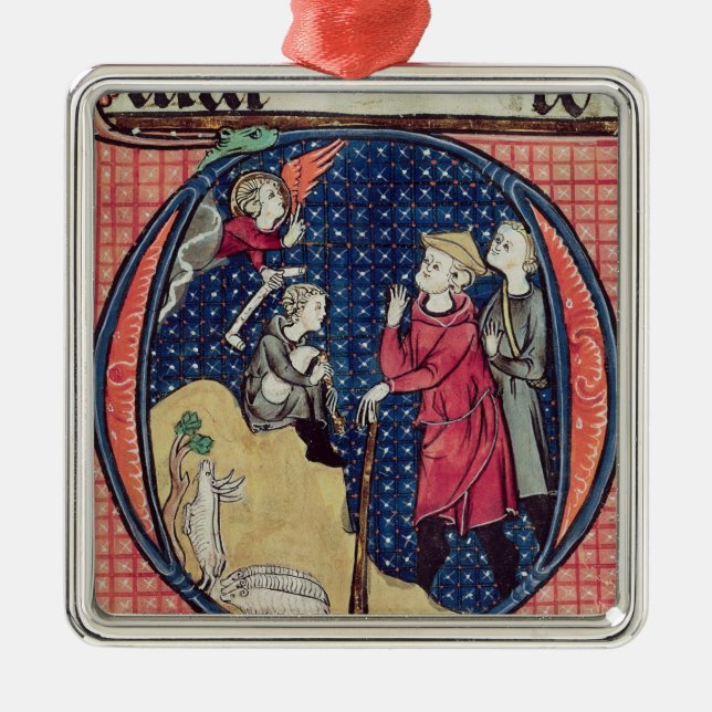 Annunciation to the Shepherds Metal Tree Decoration (Front)