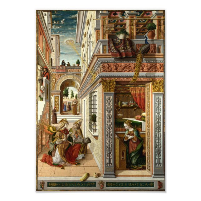 Annunciation With St. Emidius, 1486 Photo Print (Front)