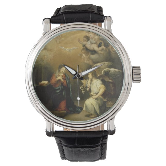 Annunctiation Mary and Archangel Gabriel Fine Art  Watch (Front)