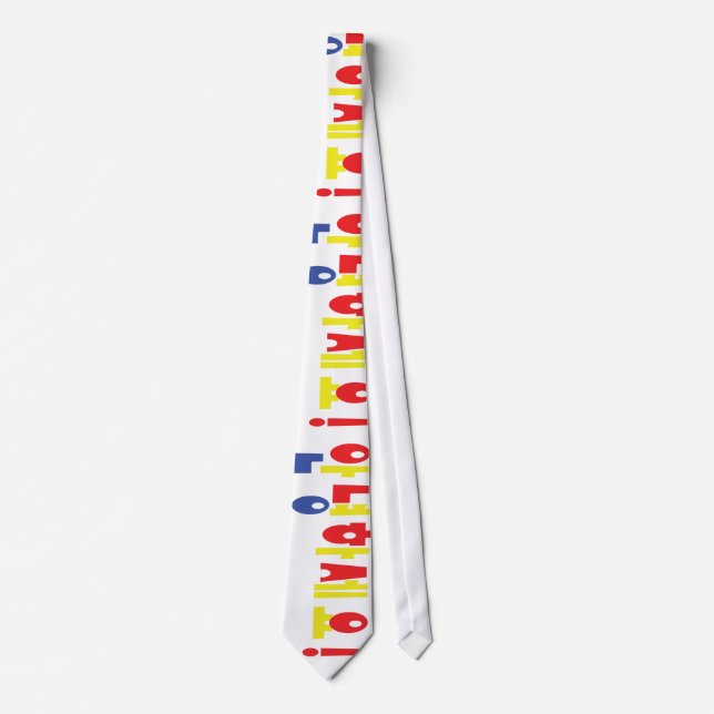 Annyeong Haseyo! Korean Hello! 안녕하세요 Hangul Script Tie (Front)