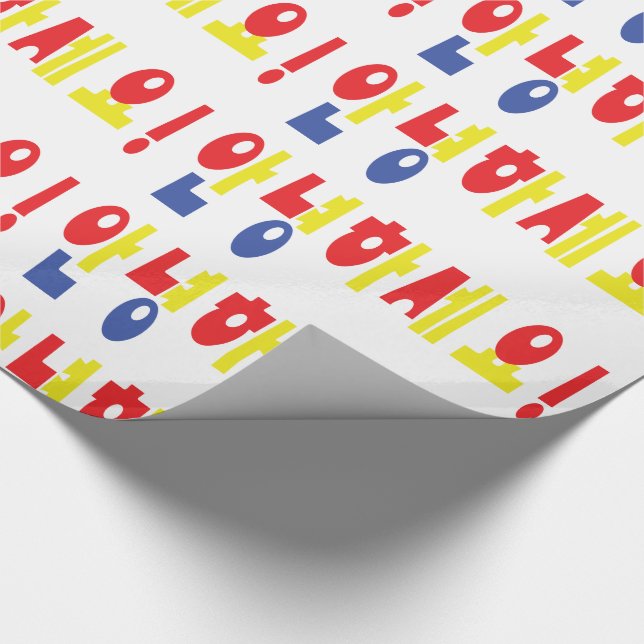 Annyeong Haseyo! Korean Hello! 안녕하세요 Hangul Script Wrapping Paper (Corner)