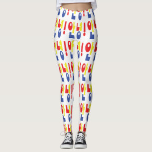 Annyeong! Korean Hi / Hello 안녕 Hangul Language Leggings